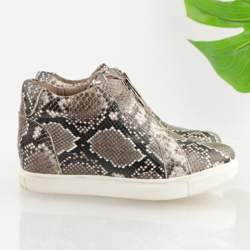 Blondo Womens Glenda Boot Size 7 Waterproof Brown Black Python Wedge Heel Bootie